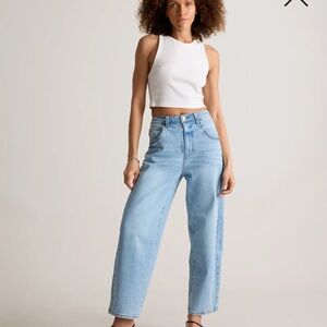 Quince Light Blue Flare & Wide Leg Jeans